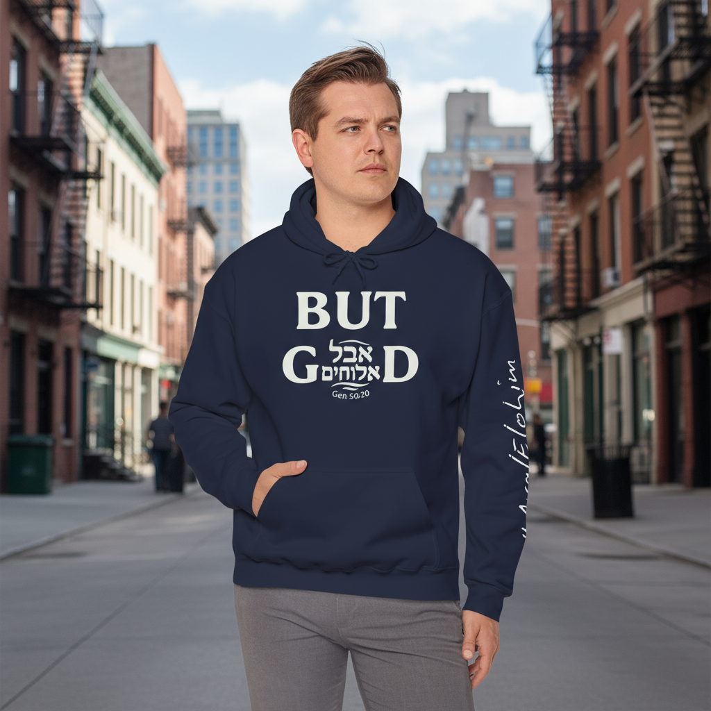 Aval Elohim “But God” Hoodie – Light Words, Powerful Message
